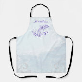 Tablier personnalisé violet dauphin (Recto)