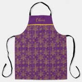 Tablier Personnalisé Violet et Or (Recto)