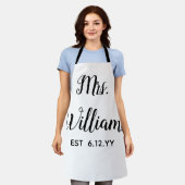Tablier Personnalisée Mme Est Votre Date Présente pour la  (Porté)