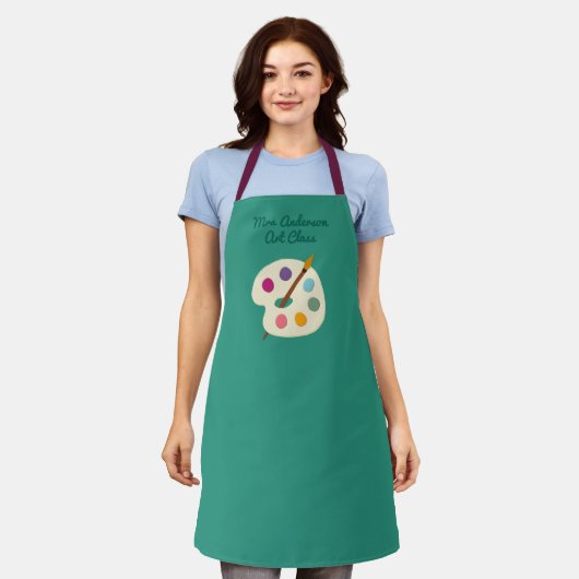 Tablier personnalisée NOM Cours d'art Artiste Apron (Porté)
