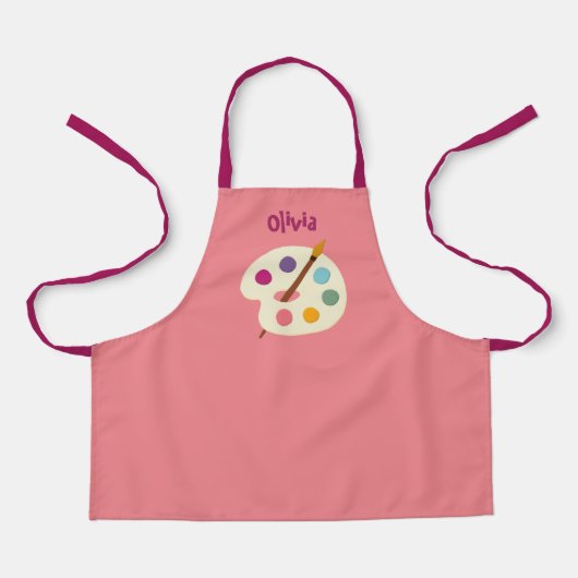 Tablier personnalisée NOM École d'art Artiste Apron (Recto)