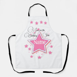 Tablier Personnaliser Avec Un Nom Birthday STAR