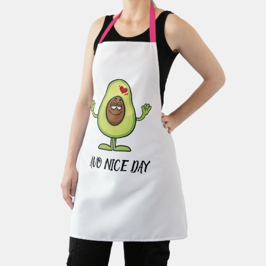 Tablier Personnaliser Avocado Avo Nice Day Baker Chef Apro (Insitu)