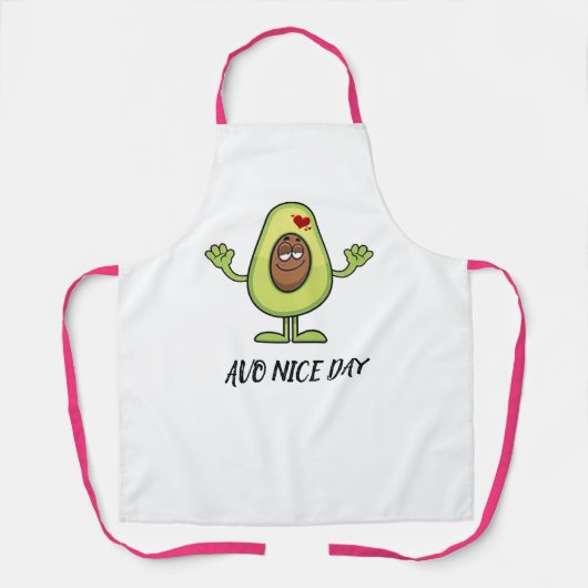 Tablier Personnaliser Avocado Avo Nice Day Baker Chef Apro (Recto)