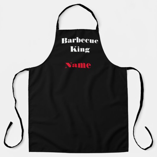 Tablier Personnaliser Barbecue King Black (Recto)