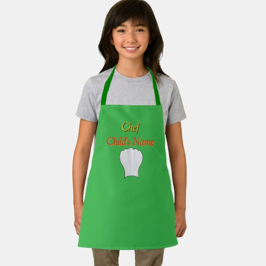 Tablier Personnaliser Chef Kids Green Craft (Insitu)