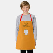 Tablier Personnaliser Chef Kids Orange Craft (Porté)
