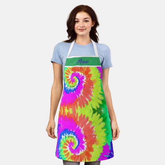 Tablier PERSONNALISER COLORÉE CRAVATE-DYE DESIGN Apron (Porté)