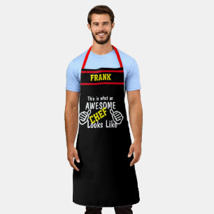 Tablier Personnaliser Funny Chef génial #fatherday Mens