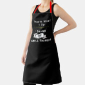 Tablier Personnaliser Funny Je Bois & I Grill Chef Baker  (Insitu)