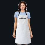 Tablier Personnaliser la Personnaliser avec NOM monogramme<br><div class="desc">Customisez personnalisez avec NAME monogram Apron noir et blanc. Idéal pour cuisiniers,  chefs,  poteries,  céramiques,  artisanat,  travail,  cuisine,  boulangerie,  barbecue,  grill,  mais aussi pour les entreprises et les magasins,  etc</div>