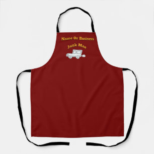 Tablier Personnaliser la publicité Junk Man Dk Red Work