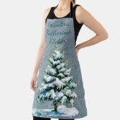 Tablier Personnaliser l'épinette neige hivernale de grand- (Insitu)