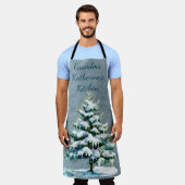 Tablier Personnaliser l'épinette neige hivernale de grand- (Porté)