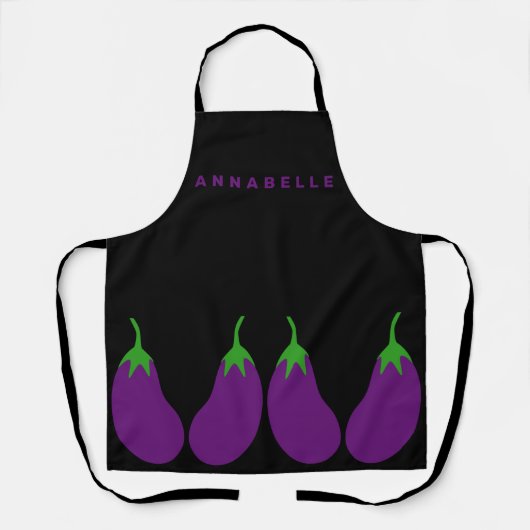 Tablier Personnaliser les aubergines (Recto)