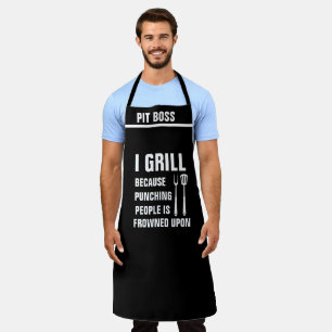 Tablier Personnaliser l'opinion Drôle Chef Attitude Grill 