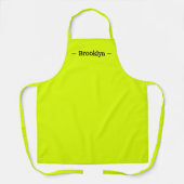 Tablier personnaliser modifier nom texte chartreuse vert n (Recto)