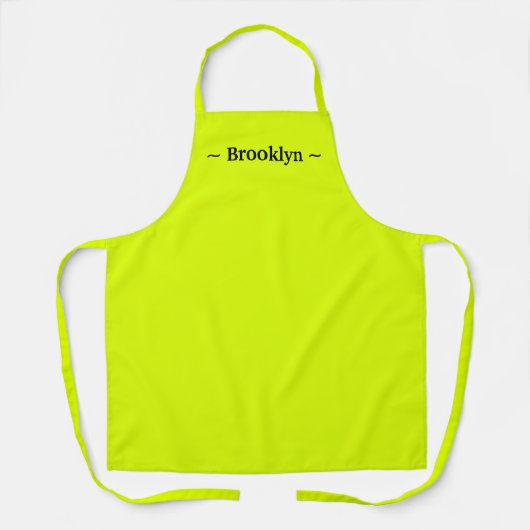 Tablier personnaliser modifier nom texte chartreuse vert n (Recto)