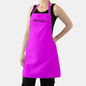 Tablier personnaliser modifier nom texte noir magenta rose (Insitu)