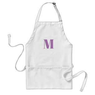 Tablier Personnaliser monogramme lavande initiale lilas bl