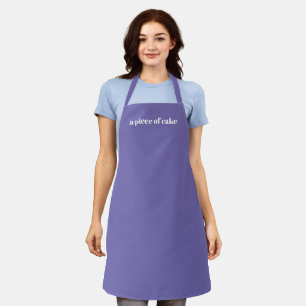 Tablier Personnaliser Nom minimaliste élégant periwinkle