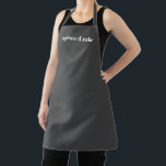 Tablier Personnaliser Nom texte minimaliste élégant charbo<br><div class="desc">Personnaliser Nom texte minimaliste élégant gris fusain blanc Apron Personnaliser,  personnalisez avec nom,  citation,  phrase ou texte. Idéal pour cuisiniers,  chefs,  poteries,  céramiques,  artisanat,  travail,  cuisine,  boulangerie,  barbecue,  grill,  mais aussi pour les entreprises et les magasins,  etc</div>