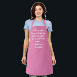 Tablier Personnaliser Nom texte minimaliste élégant rose b<br><div class="desc">Personnaliser Nom texte minimaliste élégant rose blanc Apron Personnaliser,  personnalisez avec nom,  citation,  phrase ou texte Grand pour les cuisiniers,  chefs,  poteries,  céramiques,  artisanat,  travail,  cuisine,  boulangerie,  barbecue,  grill,  ainsi que les entreprises et magasins,  etc</div>