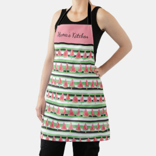 Tablier Personnaliser Pastèque Rose Vert Blanc Noir