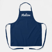 Tablier Personnaliser personnalisation NOM monogramme bleu (Recto)