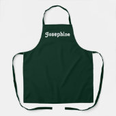 Tablier Personnaliser personnalisation NOM monogramme vert (Recto)