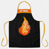 Tablier Personnaliser Pit Boss Drôle C'est BBQ Time Grill (Recto)