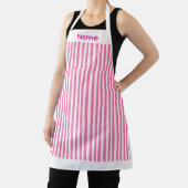 Tablier Personnaliser Rayure Rose Bonbon (Insitu)
