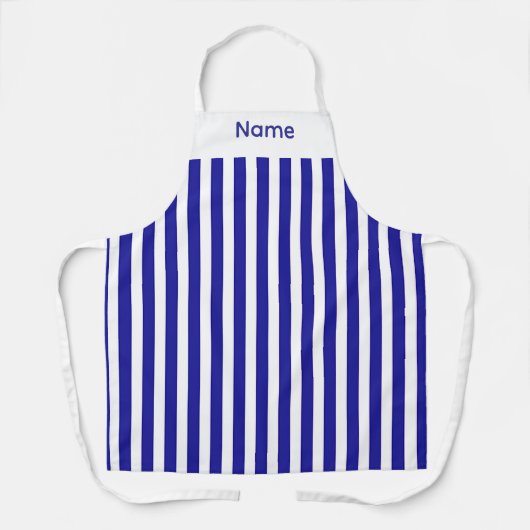 Tablier Personnaliser Rayures Bleues (Recto)