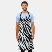 Tablier Personnaliser Zebra Stripes (Porté)