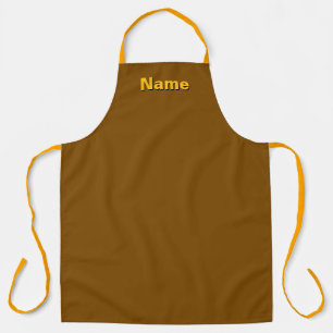 Tablier Personnalisez Avec Nom Chef Baker Caterer Brown