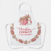 Tablier Personnalisez avec votre texte, Cookies de Noël (Recto)