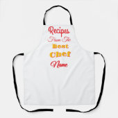 Tablier Personnalisez Les Recettes Du Meilleur Chef Blanc (Recto)