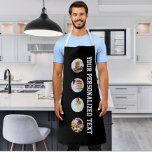 Tablier Personnalisez-Vous 4 Photo Et Texte Personnalisés<br><div class="desc">Personnalisez votre propre tablier 4 photos et texte de Ricaso - ajoutez votre propre texte et photos - idéal pour les cafés, restaurants, entreprises/entreprises ou maison - changez la couleur de l'arrière - plan en cliquant sur personnaliser puis customisez plus loin - changez la couleur de la sangle, le texte...</div>