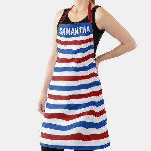 Tablier Personnalité Patriotic Red White and Blue Stripe