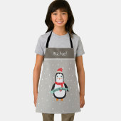 Tablier Pesonalized Cute petit pingouin de Noël  (Insitu)
