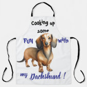 Tablier Pet Dachshund Brown Personnaliser (Recto)