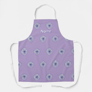 Tablier Pétales Blancs Lavande Cadeau Cuisine Chef Pâtissi