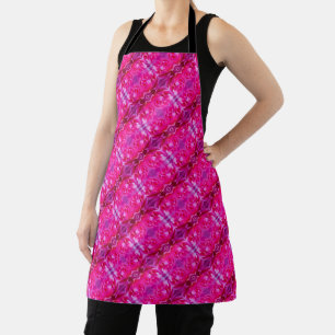 Tablier Pétales de rose rose vif M modèle floral