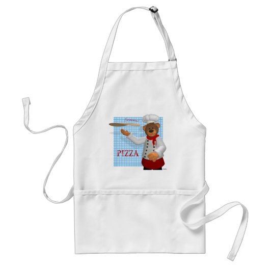 Tablier Petit Baker de pizza d'ours (Devant)