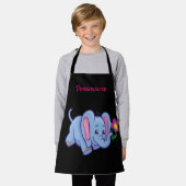 Tablier Petit Bébé adorable Eléphant Fleur Enfants Personn (Porté)