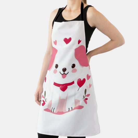 Tablier Petit chiot de la Saint-Valentin (Insitu)