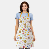 Tablier Petit-déjeuner Aliments Nom du Motif Oeufs de baco (Porté)