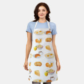 Tablier Petit Déjeuner Café, Croissant, Oeufs, Bagels (Porté)