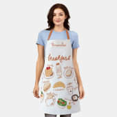 Tablier Petit-déjeuner Oeufs Coffee Pancakes Cuisine fémin (Porté)