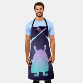 Tablier Petit Monstre Bleu (Porté)